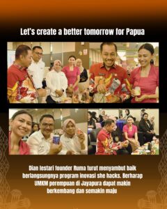 UMKM Perempuan Papua berdaya dalam program pemberdayaan Ruma Papua.